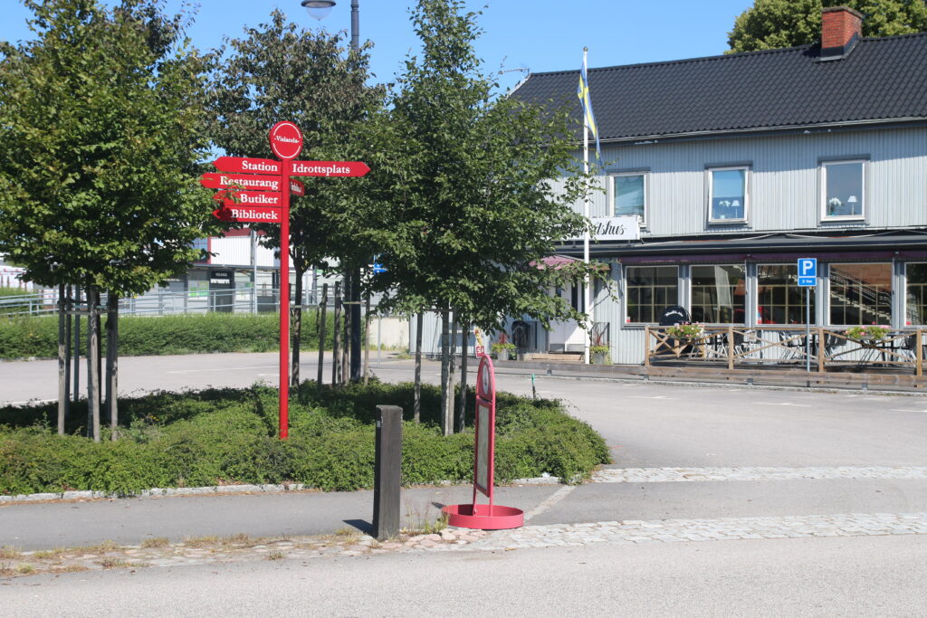 Vislanda samhälle med värdshuset.