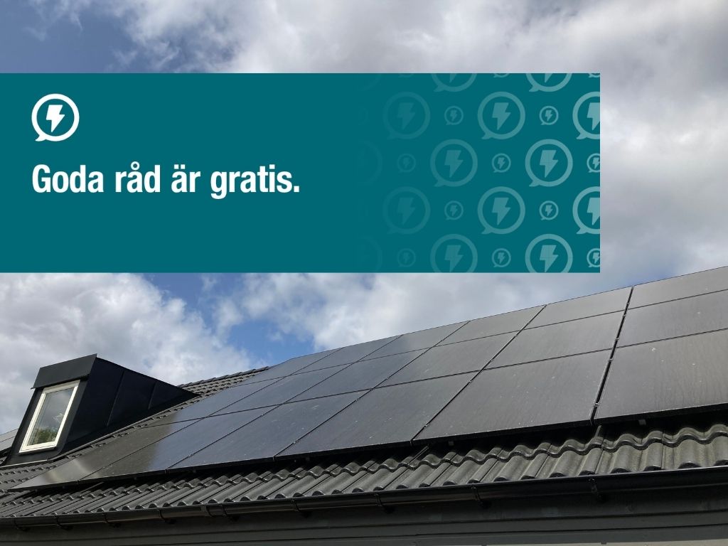 Solceller på villatak