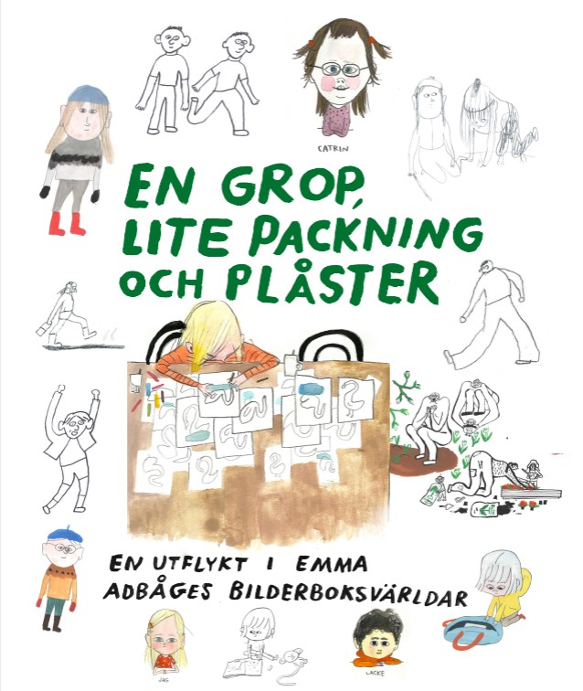 Ett kollage av flera av Emma AdBåges illustrationer.